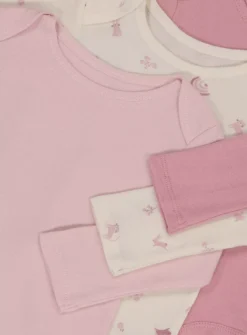 Pink Plain & Printed Bodysuit 5 Pack 18-24 Months