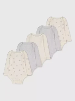 Koala & Grey Marl Bodysuit 5 Pack 6-9 Months