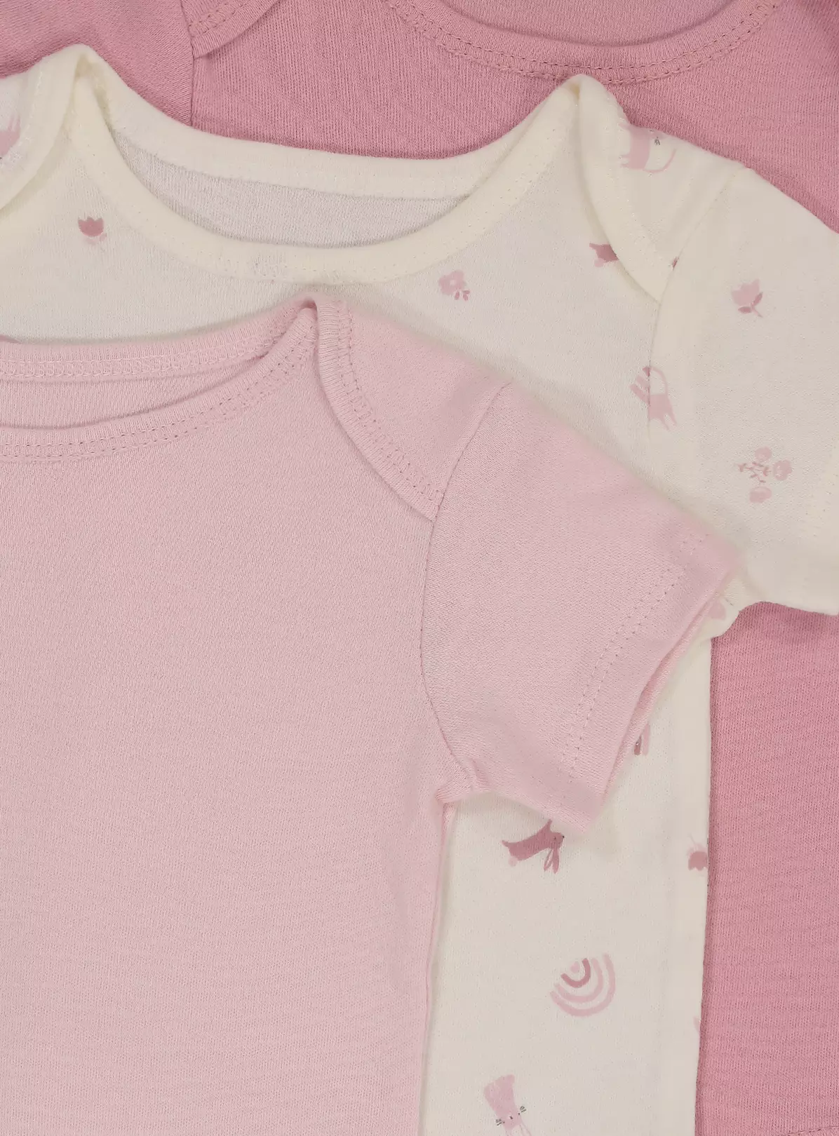 Pink Print Bodysuit 5 Pack Tiny Baby - Image 2