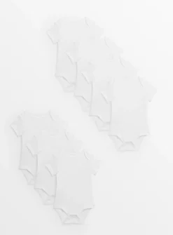 White Bodysuits 7 Pack 2-3 Years
