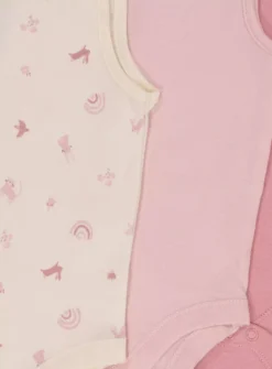 Pink Strappy Bodysuit 3 Pack 6-9 Months