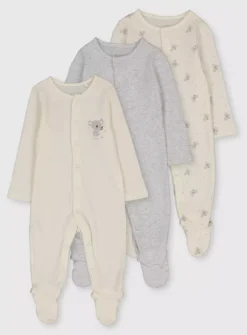 Koala Sleepsuits 3 Pack 6-9 Months