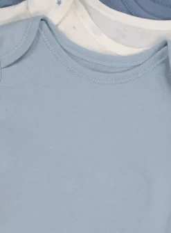 Space Print & Blue Bodysuits 5 Pack 6-9 Months