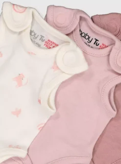Pink & Rainbow Premature Baby Bodysuits 3 Pack 3lbs - 1.4kg