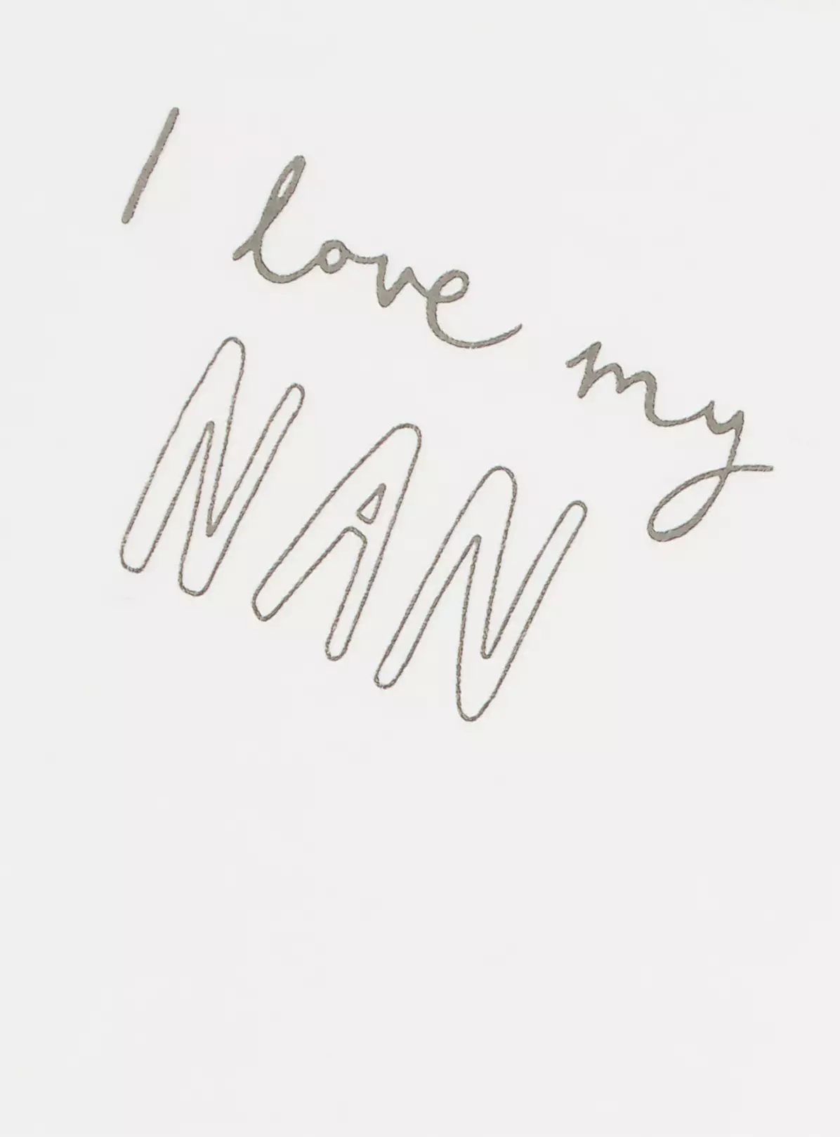 White 'I Love My Nan' Bodysuit 6-9 Months - Image 2