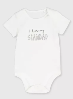 White I Love My Grandad Bodysuit Newborn