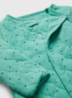 Green & Navy Star Quilted 2.5 Tog Sleepsuit 6-9 Months