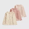 Pink Ribbed Leopard Tops 3 Pack 2-3 Years