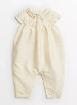 Ivory Christening Romper 6-9 Months