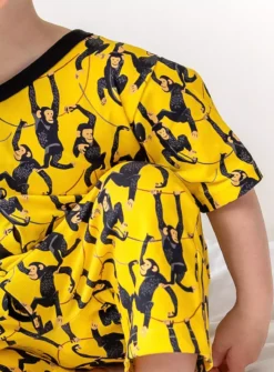 FRED & NOAH Yellow Chimp Shortie Romper - 2-3 Years