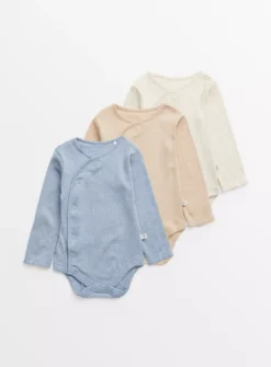 Ribbed Bodysuits 3 Pack Up To 1 Mth
