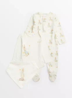 Peter Rabbit Sleepsuit, Bodysuit & Bib 6-9 Months