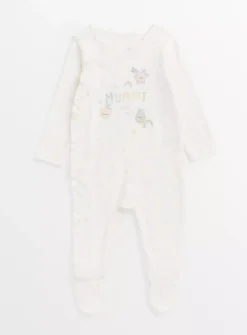 Pink Spot Mummy Slogan Sleepsuit 6-9 Months