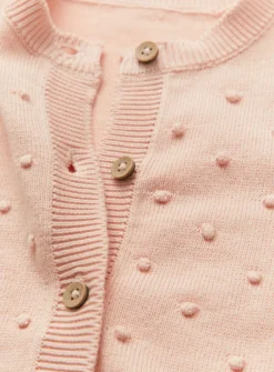 Pink Bobble Knit Cardigan 9-12 Months