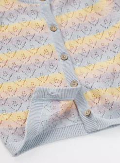 Rainbow Stripe Knit Cardigan 9-12 Months