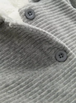 Grey Fleece Lined Hooded Cardigan9-12 Months