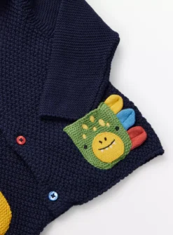 Navy Novelty Dinosaur Hooded Cardigan 18-24 Months