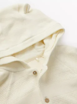 White Hooded Bear Ear Cardigan12-18 Months
