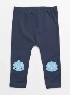 Navy Dinosaur Badge Leggings 12-18 Months