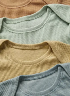 Muted Textured Bodysuits 4 Pack 12-18 Months