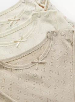 Floral Pointelle Bodysuits 3 Pack Tiny Baby