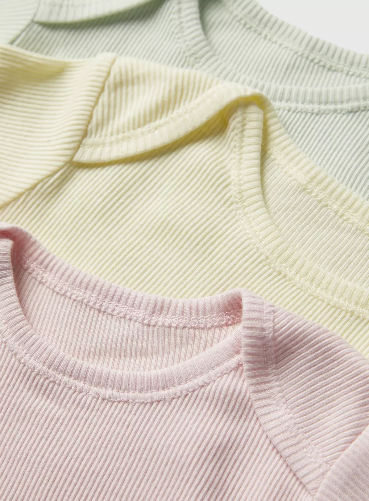 Pastel Ribbed Bodysuits 4 Pack 6-9 Months - Image 2