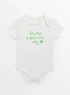 White St Patrick's Day Bodysuit 3-6 Months