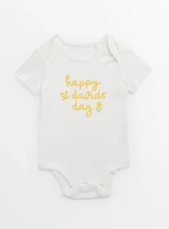 White St David's Day Bodysuit 6-9 Months