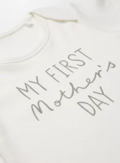 White My First Mother's Day Bodysuit3-6 Months
