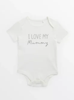 I Love My Mummy White Bodysuit Up To 3 Mths