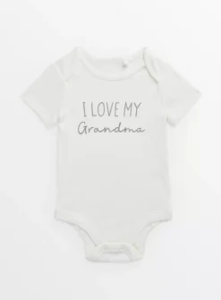 I Love My Grandma White Bodysuit 9-12 Months