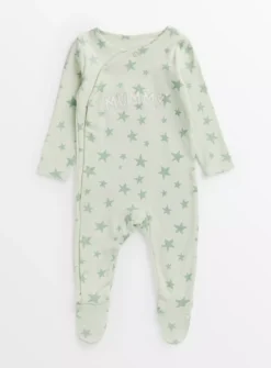 Green Star I Love Mummy Sleepsuit Up To 3 Mths