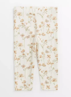 Cream Artisan Printed Leggings Up To 3 Mths