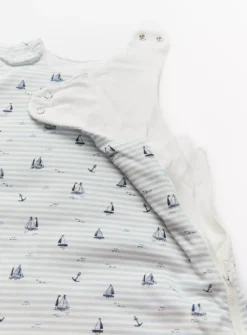 Blue Nautical Print 1.5 Tog Sleeping Bag 2 Pack0-6 Months