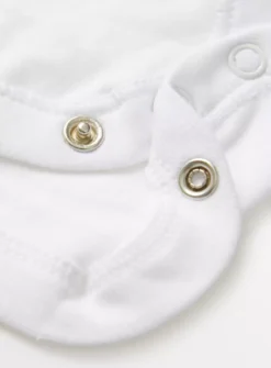 White Long Sleeve Bodysuits 5 Pack Up To 3 Mths