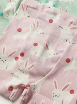 Pastel Bunny Print Pyjamas 2 Pack Up To 3 Mths