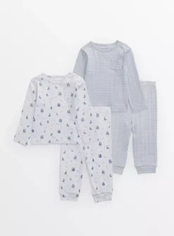 Nautical Blue Pyjama Set 2 Pack 18-24 Months