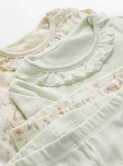 Floral & Spot Pyjamas 2 Pack 6-9 Months