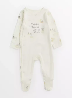 Cream Little Star Sleepsuit 6-9 Months