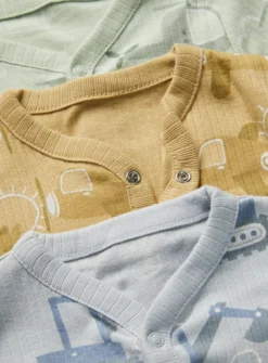 Transport Print Footless Sleepsuit 3 Pack 18-24 Months