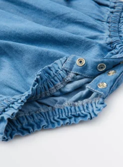 Blue Smocked Bibshorts & Tights Up To 3 Mths