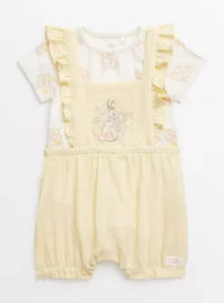 Peter Rabbit Yellow Bodysuit & Bibshort Set 12-18 Months