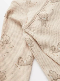 Tatty Teddy Beige Waffle Sleepsuit Newborn