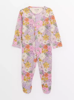 Lilac Vintage Floral Print Sleepsuit 18-24 Months