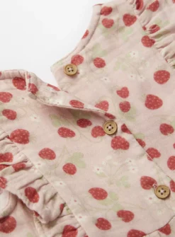 Pink Strawberry Print Romper 9-12 Months