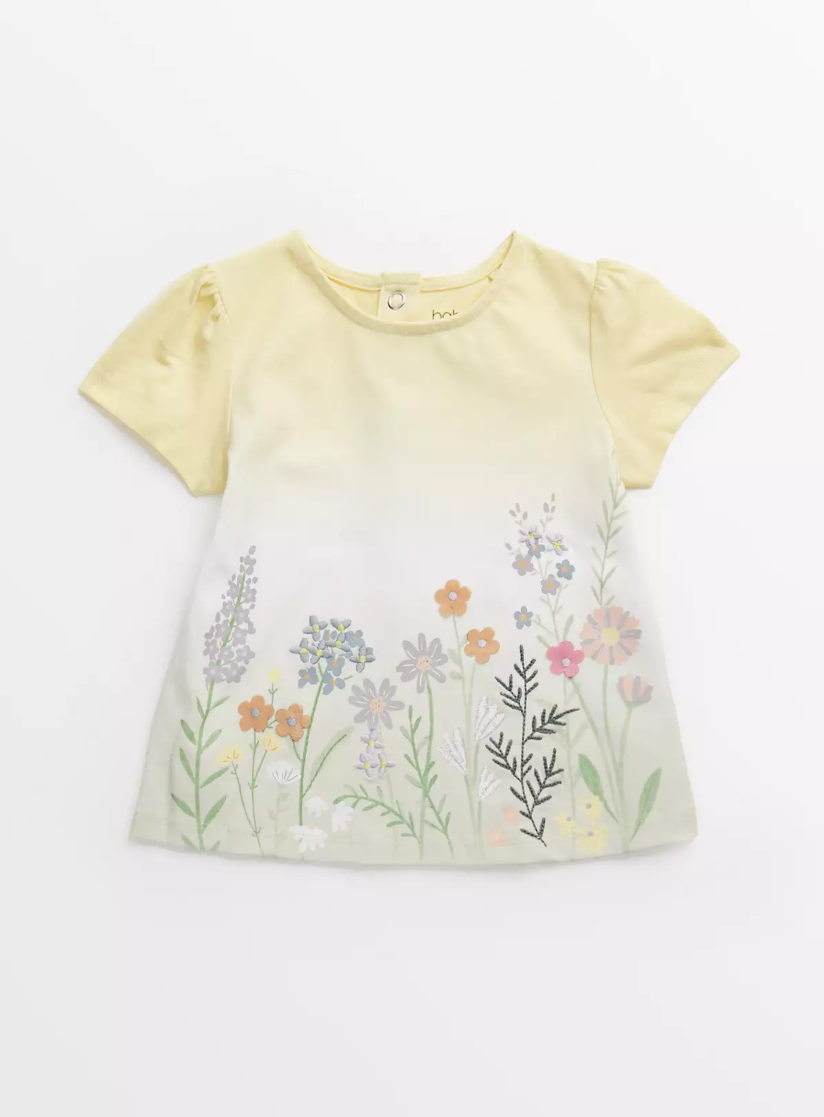 Yellow Ombre Floral T-Shirt 3-6 Months