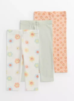 Floral Leggings 3 Pack 3-6 Months