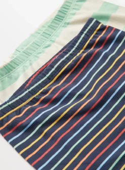 Green & Rainbow Stripe Leggings 2 Pack 3-6 Months