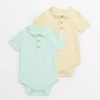 Pastel Polo Bodysuit 2 Pack 3-6 Months